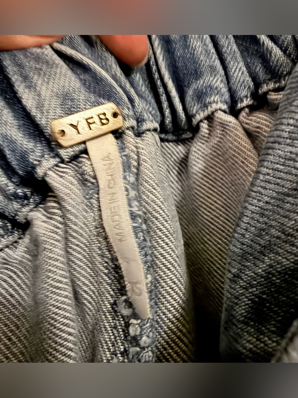YFB Young Fabulous & Broke Wide Leg Cropped Denim Pants XS - Picture 4 of 4
